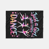 Just A Girl Who Loves Dance Fleece Deken (Voorkant (Horizontaal))