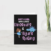Just A Girl Who Loves Dinosaurs And Figure Skating Kaart (Voorkant)