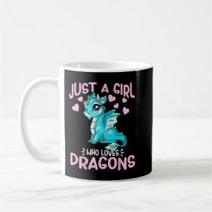 Just A Girl Who Loves Dragons Cute Anime Kawaii Koffiemok