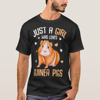 Just a Girl who loves Guinea Pigs Kids Girls Guine T-shirt