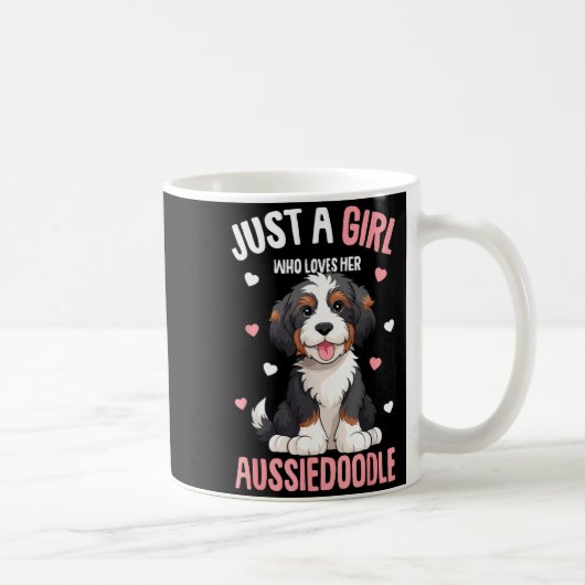 Just A Girl Who Loves Her Aussiedoodle Aussie Dood Koffiemok (Rechts)