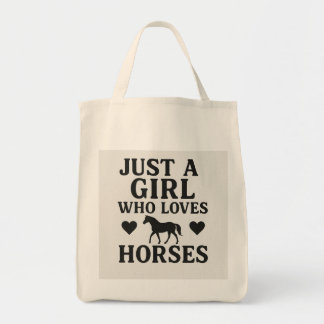 Just a Girl Who Loves Horses Canvas tas beroemd ge