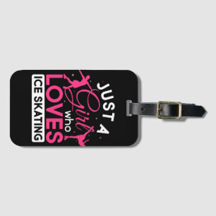 Just a Girl Who Loves Ice Skating Figure Skate Bagagelabel