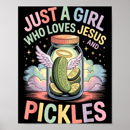 Just A Girl Who Loves Jesus And Ckles Funny Design Poster (Voorkant)