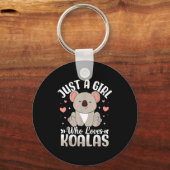 Just A Girl Who Loves Koalas Cute Funny Koala Gift Sleutelhanger (Voorkant)