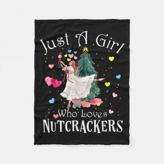 Just A Girl Who Loves Nutcrackers Funny Ballet Chr Fleece Deken (Voorkant)