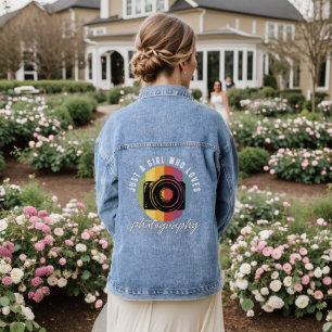 Just A Girl Who Loves Photography Photography Denim Jacket