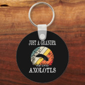 Just A Grandpa Who Loves Axolotls Sleutelhanger (Voorkant)