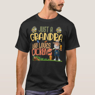 Just a Grandpa Who Loves Chickens gay pulse chakra T-shirt