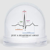 Just A Heartbeat Away Electrocardiogram EKG Humor Sneeuwbol (Achterkant)