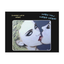 'Just a Kiss' schilderij op een