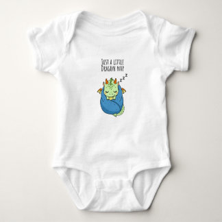 Just a Little Dragon Nap Cute Sleeping Baby Dragon Romper