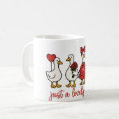 Just a Lovely Goose Cute Goose Coffee Mug (Devant gauche)