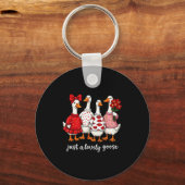 Just A Lovely Goose Cute Silly Goose Valentine's D Sleutelhanger (Voorkant)