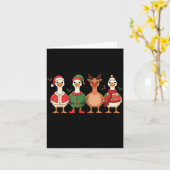 Just A Merry Goose Christmas Funny Holiday Farm An Kaart (Gele Bloem)