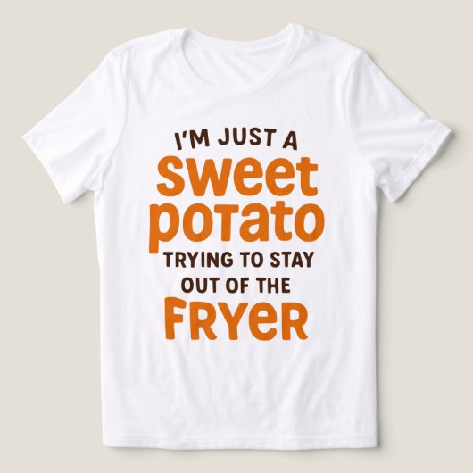 Just A Sweet Potato Funny Quote Tri-Blend Shirt (Design voorkant)
