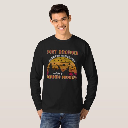 Just Another Coffee Drinker With a Camping Problem T-shirt (Voorkant volledig)
