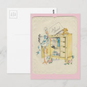  "just Arrived"-Baby met Stork Briefkaart (Voorkant / Achterkant)