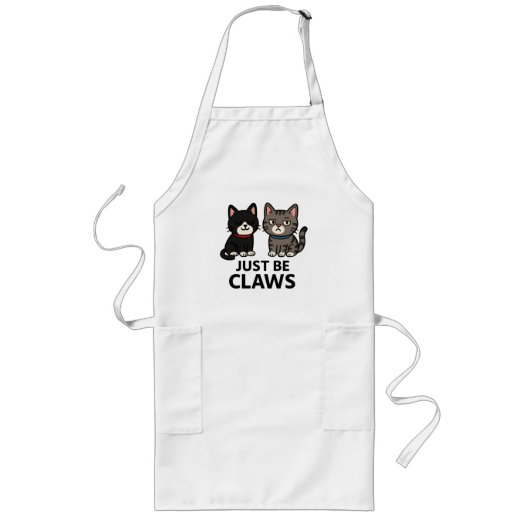 Just Be Claws Cat T-Shirt – Mittens & Socks Editio Lang Schort (Voorkant)