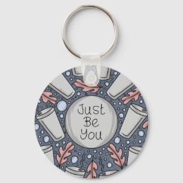 Just be you- hand drawn illustration  sleutelhanger