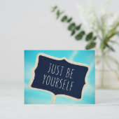 Just Be Yourself Briefkaart (Staand voorkant)