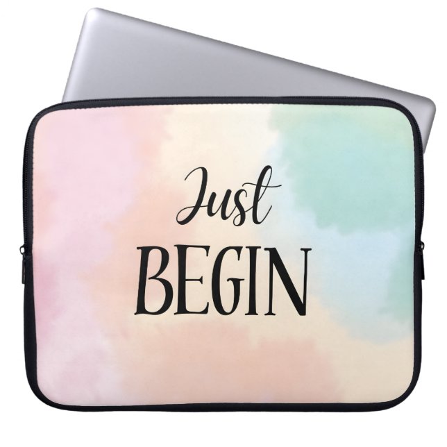 Just Begin Laptop Sleeve (Voorkant)