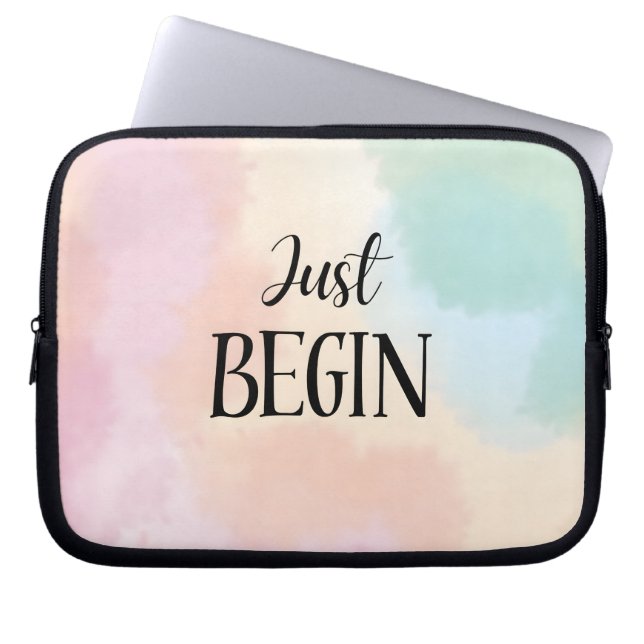 Just Begin Laptop Sleeve (Voorkant)