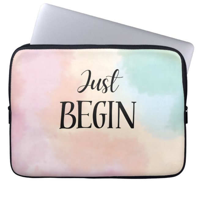 Just Begin Laptop Sleeve (Voorkant)