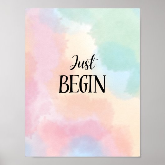 Just Begin Poster (Voorkant)