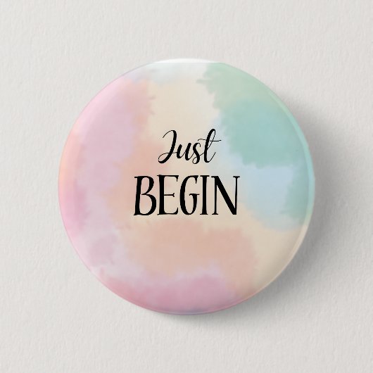 Just Begin Ronde Button 5,7 Cm (Voorkant)