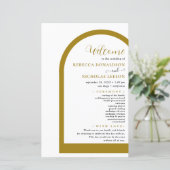 Just Boho Arch Script Texte Programme de Mariage (Debout devant)