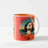 Just Breathe and Dream Retro Orange coffee mug (Devant droit)