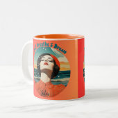 Just Breathe and Dream Retro Orange coffee mug (Devant gauche)