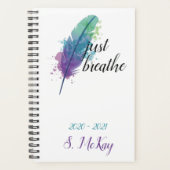 Just Breathe Boho Aquarelle Monogramme (Devant)