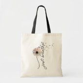 Just Breathe Dandelion Blowing in Wind  Tote Bag (Voorkant)