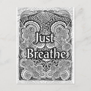 Just Breathe – Kalmerende Mandala-Geïnspireerd Briefkaart
