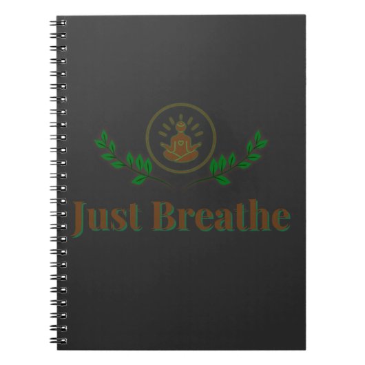 Just Breathe | Minimal Calming Design for Mindfuln Notitieboek (Voorkant)
