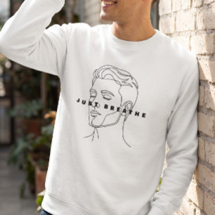 Just Breathe Witte Sweatshirt   Clean Line