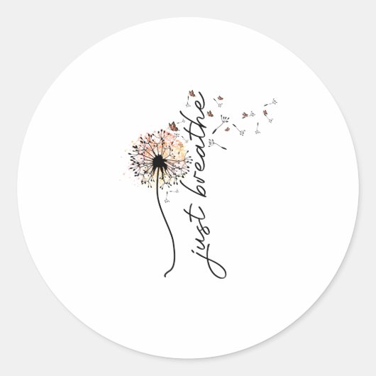 Just Breatme sublimation Ronde Sticker (Voorkant)