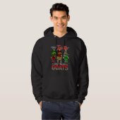 Just Bring Goats Three Leopard Plaid Goats Farmer Hoodie (Voorkant volledig)