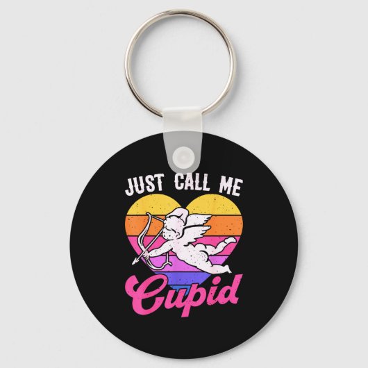 Just Call Me Cud Valentine Cute Arrow Heart Couple Sleutelhanger (Voorkant)