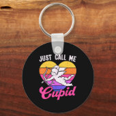 Just Call Me Cud Valentine Cute Arrow Heart Couple Sleutelhanger (Voorkant)