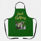 "Just Chilling" Green Monkey Print Schort (Voorkant)