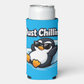 JUST CHILLING PINGUIN Throw Pillow (Seltzer Voorkant)