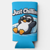 JUST CHILLING PINGUIN Throw Pillow (Achterkant)