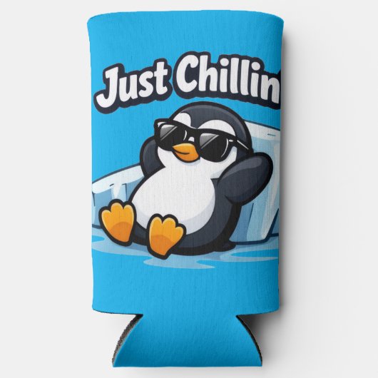 JUST CHILLING PINGUIN Throw Pillow (Voorkant)