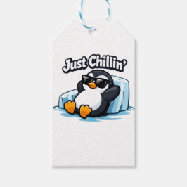 JUST CHILLING PINGUIN Throw Pillow Cadeaulabel