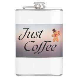 "Just Coffee" quote, kolf, humor, feestdagen Heupfles