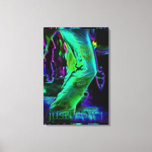 Just Dance Couleurs Psychedéliques Toile Enveloppé