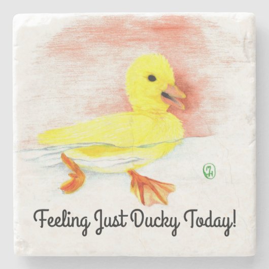 "Just Ducky" Stenen Onderzetter (Voorkant)